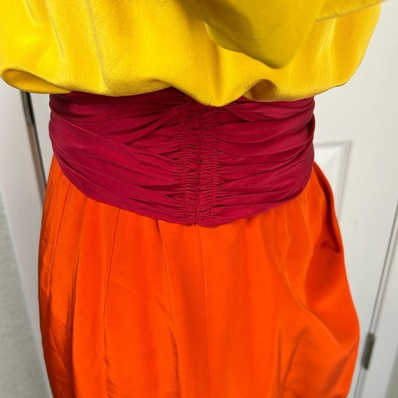 Gillian Silk Wrap Crepe Haute Couture Wrap Dress Vintage 80s - Picture 17 of 17